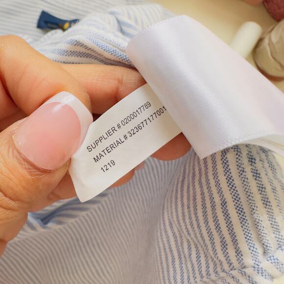 Polo Ralph Lauren Striped Long Sleeve Button Down Shirt Size Medium 10-13 - Picture 15 of 15